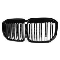 Calandre avant double lamelles noir brillant en plastique ABS injecté haute brillance pour BMW X7 G07 2019-22 – Kit de remplacement