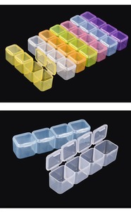 Haute qualité 56 fentes grilles bricolage à la main en plastique diamant peinture perles organisateur boîte de rangement boîte à bijoux organisateur mallette de rangement - Product Image 6