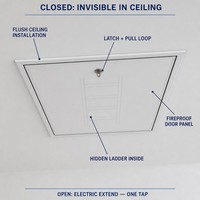 Échelle de grenier électrique avec télécommande, escalier de grenier escamotable, échelle de loft pliable, échelle télescopique en aluminium montée au plafond