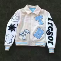 2025 Hit Product Chaquetas universitarias personalizadas para hombres Bordado de alta calidad Manga larga Tela de lona Fabricante directo