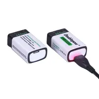 Full high capacity USB rechargeable 9V 650mAh li ion battery