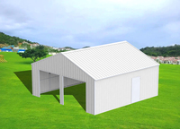 Bâtiment préfabriqué KJ 45 FT X 25 FT, hangar préfabriqué, entrepôt de stockage, garage extérieur en métal