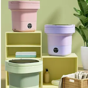 11L mini xách tay máy giặt điện có thể gập lại Sụp Đổ Máy giặt mini