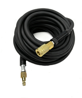 Kit de gonflage de pneus avec tuyau d'air de 50 pieds, comprend un connecteur NPT de 1/2 pouce et une pince de 1/4 pouce pour semi-remorques, embout de gonflage robuste inclus