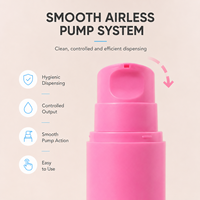 Flacon pompe sans air PP 150ml 200ml 250ml Couleurs personnalisées rose turquoise blanc pour lotion, crème solaire, gel capillaire OEM