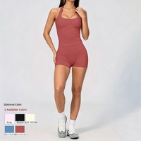 Ensemble de yoga sans couture pour femme style Dfynes - Débardeur et short de fitness en Spandex/Nylon, couleur unie