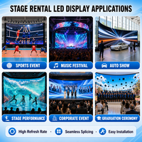 Pantalla LED de Alquiler para Interiores P1.953 con Unión sin Costuras, Fácil Instalación para Festivales de Música, Estreno de Obras de Teatro, Panel de Pantalla para Actuaciones en Escenario