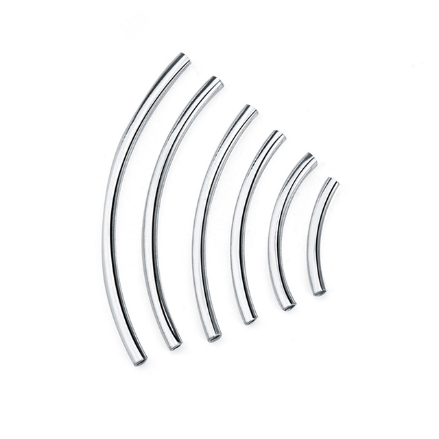 Wholesale Fashion 925 Sterling Silver Curved Tube Bracelet STERLING SILVER FINDINGS COMPONENTS Jewelry Making
