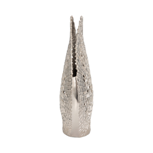 Vaso Ovale in Metallo Contemporaneo con Design Traforato Intricato per Arredamento Soggiorno - Product Image 4