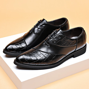 Zapatos Oxford de Esmoquin Clásicos Retro, Punta Cuadrada, Negros, de Cuero Genuino, Antideslizantes, para Bodas, Fiestas, Eventos Empresariales, Estilo Masculino - Product Image 5