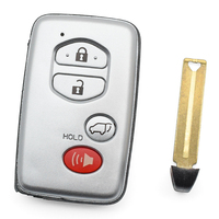 4 Buttons Smart Remote Key Shell Case Fob Keyless Card Lock+unlock+SUV+horn Button