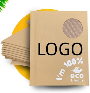 Enveloppes d'expédition auto-adhésives écologiques biodégradables en papier kraft à bulles avec votre logo, résistance supérieure aux déchirures et à la perforation - Product Image 1