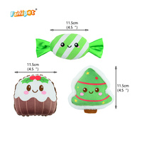 Jouet en peluche pour chien Famipet, nouveau design sur le thème de Noël, mignon, doux, à effet froissé, avec sonnette, pour chiot, ensemble de jouets couineurs pour animaux de compagnie