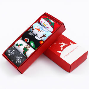 Caja de Regalo Navideña Personalizada con 5 Pares de Calcetines, Diseño de Reno, Papá Noel, Árbol de Navidad, Copo de Nieve, Calcetines Afelpados para Hombre y Mujer - Product Image 2