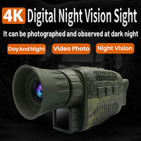 Digital luar ruangan inframerah gelap penuh termal genggam monokular 4K HD penglihatan malam jangkauan 200m Zoom optik 5x untuk menonton hewan