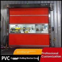 Puerta Enrollable de PVC de Alta Velocidad Personalizada de Fábrica, Puerta Automática de Clasificación Rápida para Almacenes, Logística, Talleres, Resistente al Viento, con Servomotor