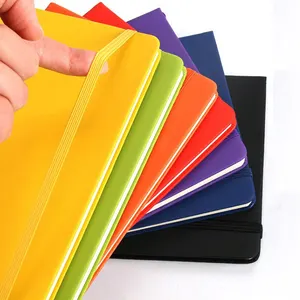 A5 Hardcover CMYK Printing Pu Leather Journal Notebook With Sewing Binding