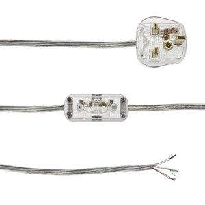<span class=keywords><strong>Cable</strong></span> de Extensión de 1.8M 13A con Enchufe del Reino Unido y Portalámparas E27, <span class=keywords><strong>Cable</strong></span> con Interruptor de Atenuación para Lámpara de Mesa y Lámpara Colgante de Interior con Enchufe del Reino Unido - Product Image 2