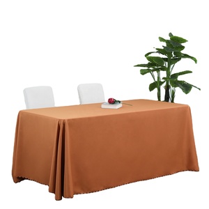 Premium Polyester Fabric Rectangular <b>Table</b> Cloth for Wedding Banquet and Restaurants - Product Image 2