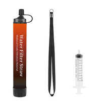 Filtre à eau portable certifié NSF pour le camping avec membrane en fibre creuse de 0,1 micron, purificateur personnel de survie pour l'extérieur
