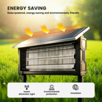 Système de lampe anti-moustiques à capteur automatique, étanche, à énergie solaire, pour jardin extérieur, avec lumière UV, anti-insectes