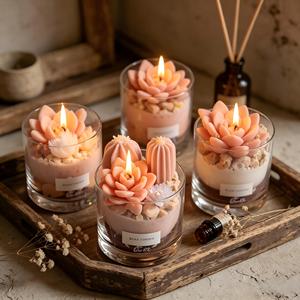 Factory Wholesale 3D Cactus Succulent <b>Silicone</b> Candle <b>Molds</b> for Scented Wax Resin <b>Soap</b> Making Food Grade Flexible OEM ODM - Product Image 4