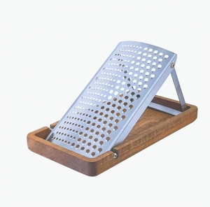 <span class=keywords><strong>Râpe</strong></span> <span class=keywords><strong>à</strong></span> fromage en <span class=keywords><strong>bois</strong></span> d'acacia avec base de collecte en acier inoxydable, hachoir manuel pour la cuisine domestique - Product Image 1