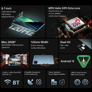 Tablette PC puissante <span class=keywords><strong>Teclast</strong></span> T50 Mini 4G LTE 8 Go 128 Go 8,7 pouces Android 15 MTK Helio G99 Octa Core BT 5.2 Double SIM Mini Pad - Product Image 4