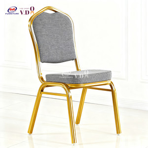 Sillas Doradas para Bodas y Eventos, Sillas de Aluminio para Eventos, Sillas de Tela para Comedor y Banquetes, para Uso en Restaurantes, Hoteles y Salones - Product Image 6