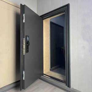 Puerta de Entrada de Aleación de Aluminio Resistente al Fuego, Certificada para Seguridad, Estructural, Moderna, para Villas Residenciales y Comerciales, Cumple con las Normas - Product Image 4
