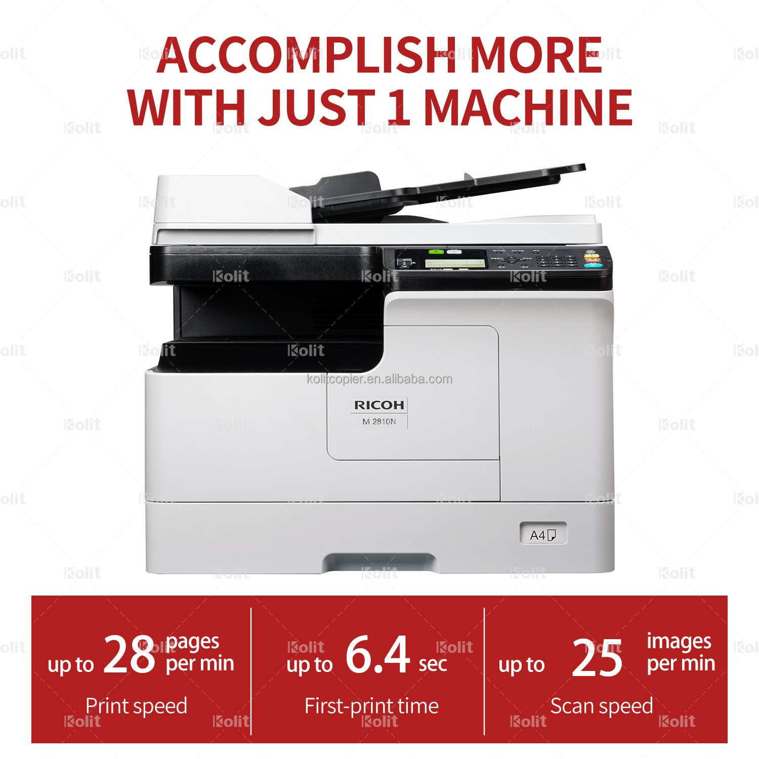 Premium Ricoh M 2810N A3 Monochrome Multifunction Printer Copier