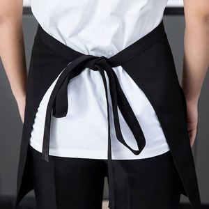 Delantal de cintura negro de poliéster para limpieza, para jardinería, limpieza del hogar, barbacoa, barbería, salón y camareros, uniforme - Product Image 2