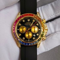 Nouvelle montre mécanique automatique pour homme avec affichage du jour, bracelet en acier inoxydable et cadran à aiguilles, montre-bracelet tendance