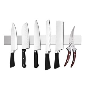 Porte-couteaux magnétique en acier inoxydable, support magnétique solide et sécurisé pour ustensiles de cuisine en métal - Product Image 1