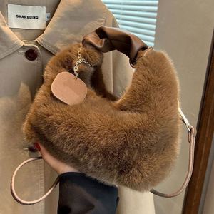 IStapromo Gifts Women's Cute Plush Handbag Autumn Winter Large Capacity Plush <b>Hand</b> <b>Bag</b> Crossbody Shoulder <b>Bag</b> for Girls - Product Image 2