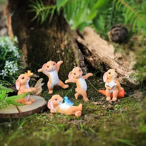 Resin Fairy Garden Planting Accessories Sets Secret Girl Home Decor Resin Fairy Garden Miniatures Statues Accessories