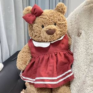 Ropa <span class=keywords><strong>para</strong></span> Muñeco de Peluche Oso de Barcelona de 28cm, 36cm, 47cm - Traje Azul Oscuro con Vestido de Novia de Satén <span class=keywords><strong>para</strong></span> JellyCatt - Product Image 5