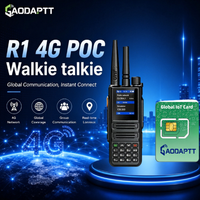 Radio Walkie Talkie GaodaPTT 4G R1 GSM Push to Talk LTE POC Dual-mode VHF UHF dengan Kartu SIM, Jangkauan Global Tak Terbatas, Interkom