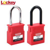 Cadenas de sécurité à isolation électrique Loto Lock Pad, couleur rouge, acier et nylon durables, cadenas de verrouillage avec étiquettes