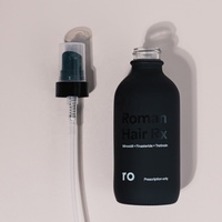Bouteille de pompe cosmétique 2oz 4oz boston rond mat bouteilles d'huile capillaire en verre noir bouteille de sérum vide avec pompe noire
