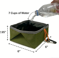 Gamelles de voyage pour chien, lot de 2, 60 oz, pliables, portables, pour la nourriture et l'eau, idéales pour les promenades