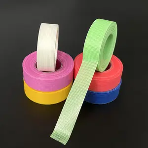 UV Resistant 30 Days Construction Spray Painting PE Cloth Tape Cement Masonry Masking Red No Residue Hand Tear Off Stucco Tape