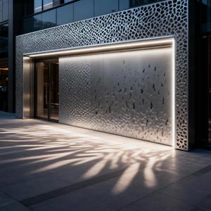 Pannello in Alluminio Decorativo Goffrato/Pannello Metallico da Parete con Motivo a Diamante/Foglia, Resistente alle Intemperie per Facciate <span class=keywords><strong>di</strong></span> Edifici - Product Image 1