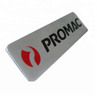 Logotipo personalizado de metal Placa de identificación Logotipo en relieve de aluminio para etiquetas de embalaje