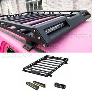 Portaequipajes de Aluminio con Tira de Luces para Suzuki Jimny 2007-2017, Pieza de Modificación para Techo, Kit de Carrocería - Product Image 3