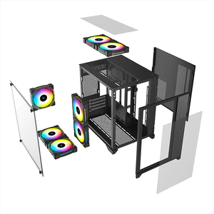 Gabinete para PC Gaming para Chasis <span class=keywords><strong>de</strong></span> Computadora <span class=keywords><strong>de</strong></span> Escritorio con Soporte para Ventilador ARGB y Enfriador <span class=keywords><strong>de</strong></span> <span class=keywords><strong>CPU</strong></span> en Stock - Product Image 4