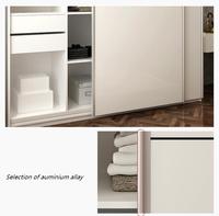Armoire de luxe Balom Walking en verre blanc avec miroir coulissant pour dressing