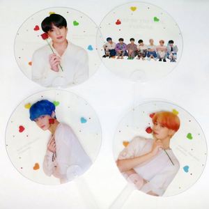 Wholesale Cheap Excellent Custom Print logo Transparent Gift Cartoon Circle Pvc Star Hand Double Side Advertisement Fan - Product Image 3