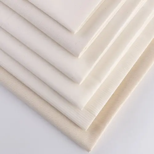 100% Cotton Fabric 20*16 128*60 260Gsm Unbleached Twill Cotton Greige Fabric