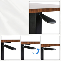 Table d'appoint élévatrice Chambre à coucher Bonne capacité de charge Table d'appoint en bois métallique Table réglable pour ordinateur portable peu encombrante